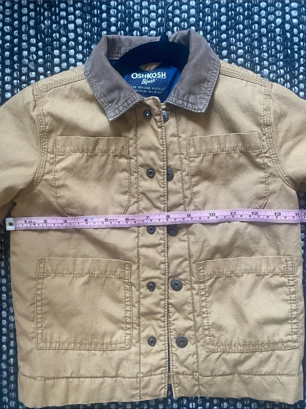OshKosh B'gosh Tan Jacket with Blue Lining